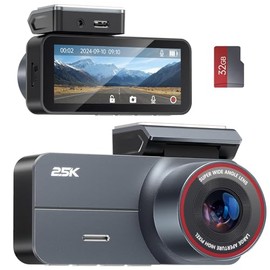 Dash Cam 2.5K QHD, 3.39" IPS Dash Camera for Cars with 32GB Card, 160°Wide Angle, G-Sensor, Night Vision,24H Parking Mode, Front Car Camera