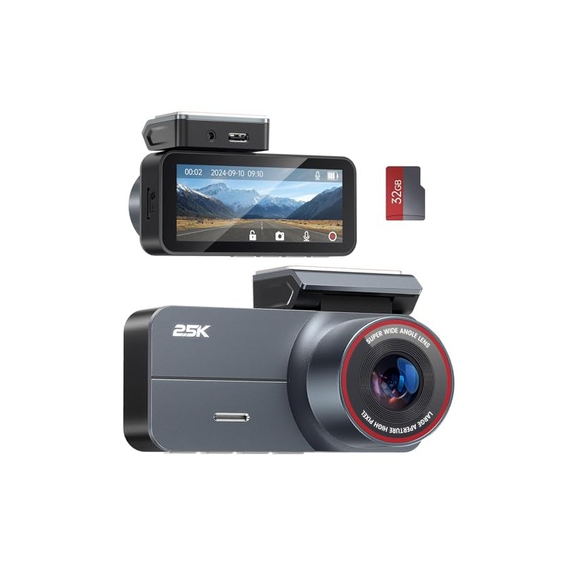 Dash Cam 2.5K QHD, 3.39" IPS Dash Camera for Cars