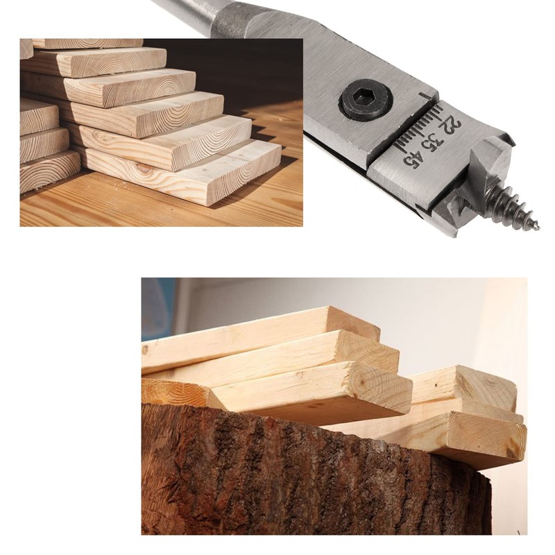 Expansive Flat Woodworking Boring Drill Bit Adjustable 22-76mm Spade Bit