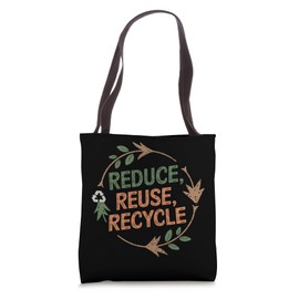 Reduce Reuse Recycle Eco-friendly Earth Day Tote Bag
