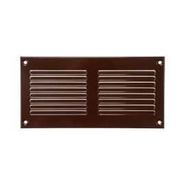 Vent Systems 8'' x 4'' Inch Air Vent Cover - Brown - Metal Air Return Grill with Built in Pest Guard Screen HVAC Vent Cover for Home Improvement Vent Duct Cover (7.9 x 3.9 Inches)