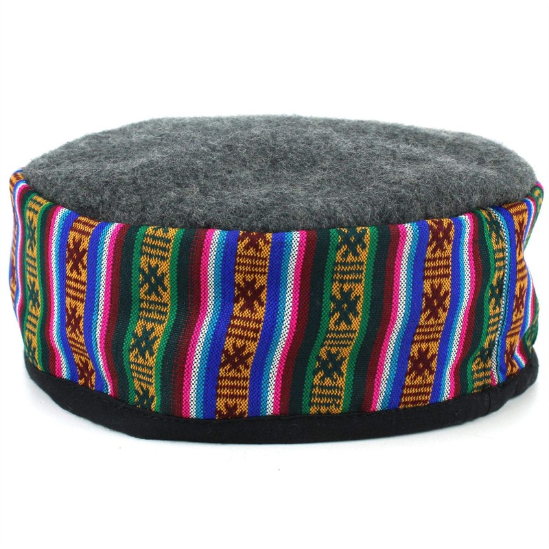 Siesta Nepalese Wool Smoking Hat - Grey (Large)