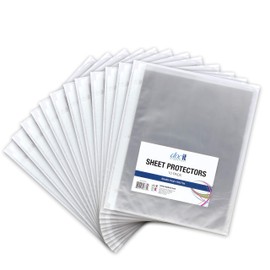 DocIt Top Loading Clear Sheet Protectors for 3 Ring Binders, Store 8.5" x 11" Sheets, Non-Stick & Acid Free, 12-PACK-10 Sheet Protectors Per Pack, Clear (00781-C)