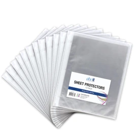 DocIt Top Loading Clear Sheet Protectors for 3 Ring Binders, Store 8.5" x 11" Sheets, Non-Stick & Acid Free, 12-PACK-10 Sheet Protectors Per Pack, Clear (00781-C)