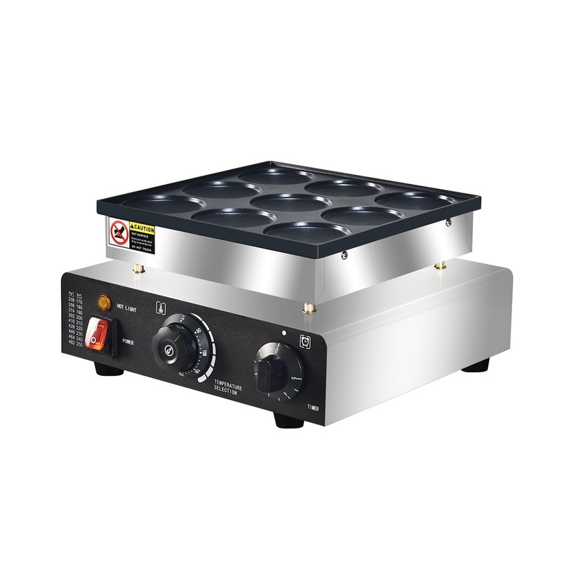 Mini Pancakes Maker Machine, Dutch Mini Pancake Griddle, 9 Holes