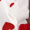 LXXIASHI 2PCS Baby Girl Valentine's Day Outfits Set Long Sleeve
