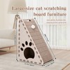 Mittimiya Cat Scratcher, Triangle Felt Cat Scratcher(Cat House), Vertical Integrated