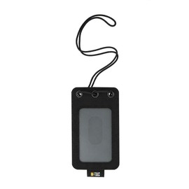 M-Tac Hanging ID Card Holder Hook and Loop Surface Draw Cord (Black)