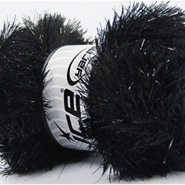 Zephyrize Sparkle Noir - 100g Metallic Lash Yarn