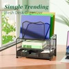 Simple Trending Mesh Desk Organizer with Sliding Drawer, Double Tray