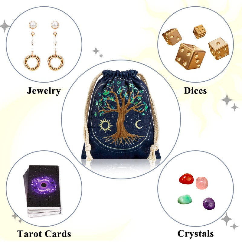 XSYLOHXL - Juego de bolsas de tarot, Tarot, 6 piezas,