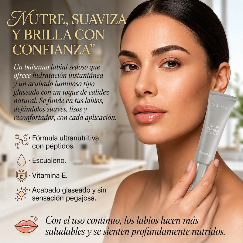 Bálsamo Labial Iluminador Con Péptidos Vainilla 10ml Farmasi