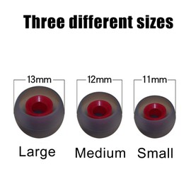 Zhtulck Ear Bud Rubber Tips, 36 Pcs Earbud Replacement Tips, Replacement Earbud Tips with Excellent Noise Isolation and Comfort, Ear Bud Replacement tip, 3 Color, S/M/L