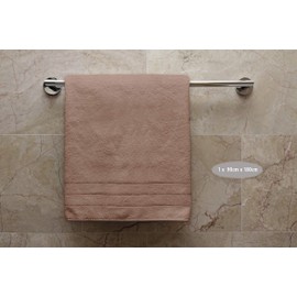 BLUE MOON Organic Hand Towels - Towel Set Made From 100% Natural Organic Cotton - Zero Waste, Sustainable & Plastic - Soft, Quick Drying & Machine Washable - Brick, 90 x 180 cm