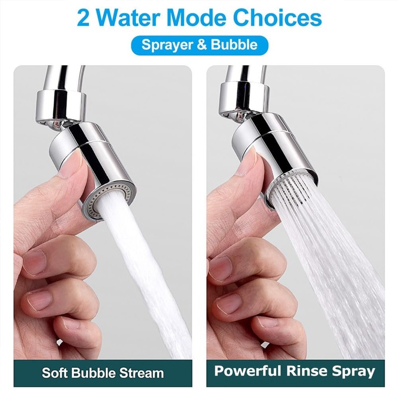 FTXanty 2 Pieces Tap Attachment Tap Aerator 360° Rotatable Tap