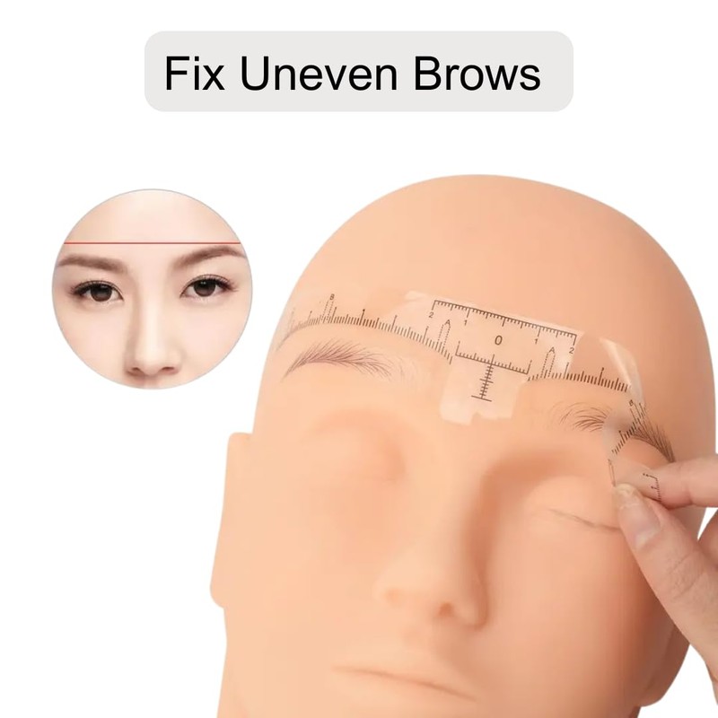 100Pcs Eyebrow Ruler Sticker Disposable Eyebrow Mapping Ruler Sticker for