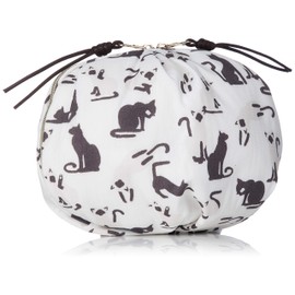 Gelato Pique PWGB202553 OWHT African Cat Pattern Round Pouch, OWHT