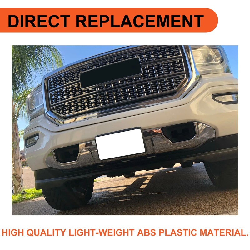 ECOTRIC Front Bumper Skid Plate Compatible with 2016-2019 GMC Sierra