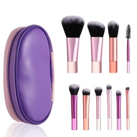 Juego de 10 brochas de maquillaje, Brochas de Maquillaje, Sintéticos de Alta Calidad Set de Brochas para Maquillaje Rubor Brochas Maquillaje Sombras de Brochas para Ojos&Facial Kabuki