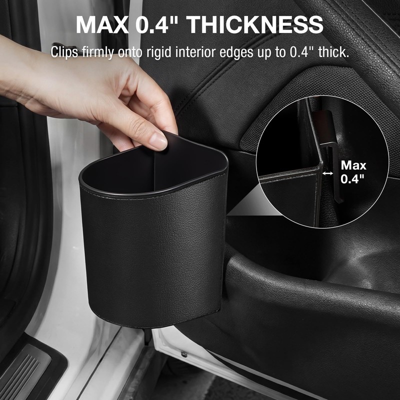 Car Door Cup Holder Sag-Free, Rigid Clip-On Extra Cup Holder