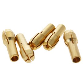 Utoolmart Brass Drill Chuck Collet Bits 1.6mm for Dremel Rotary Tools Electric Grinder Quick Change Mini Drill Chuck Replacement 5Pcs