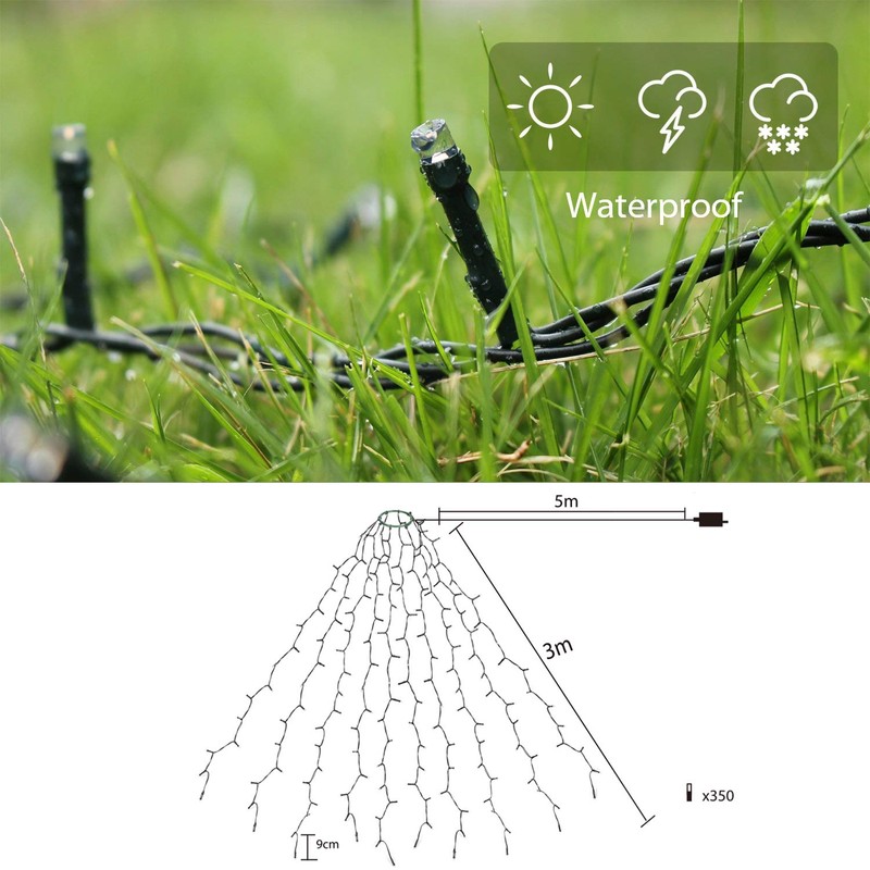 Salcar Christmas Tree Lights with Ring, Christmas Tree Throw-over Fairy