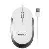 Macally Silent USB Mouse Wired for Mac/Pc, Compact Design, Optical
