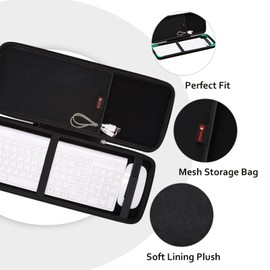 XANAD Hard Case Compatible with TopMate Wireless Keyboard and Mouse Ultra Slim Combo(Black)-Inside: 17.1"x6.1"x1.3"
