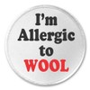A&T Designs - I'm Allergic to WOOL 3" Sew On