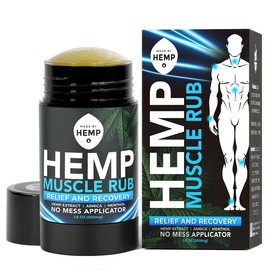 Hemp Roll On Post Workout Muscle Relief Stick for Muscles and Joints Natural Blend with Arnica, Menthol, Ginger Non Greasy Balm Cooling Soothing Support Formula Made by Hemp 1.8oz