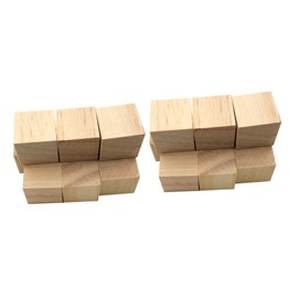 COHEALI 20pcs Natural Pine Blocks Square Wooden Craft Pieces for Art Projects Safe for Boys and Girls Smooth for Easy Painting and Decorating
