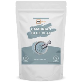 mGanna 100% Natural Cambrian/Serbian Blue Clay for Facial Masks, Creams, Body Wraps, Soft Peels and Scrubs, Skin Tightening, and Soap Making 100 GMS 0.22 LBS