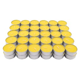 H Hansel Home Pack of 60 Scented Tea Lights Citronella Scented Tea Lights Citronella Tea Lights Pack of 60