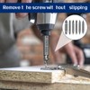 Screw Remover,6pcs Stripped Screw Remover,Damaged Screw Extractor Set Speed Steel,Easy