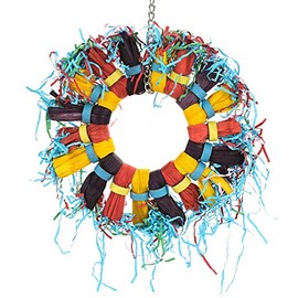 Paper Party Wheel Enrichment Natural Parrot Toy
