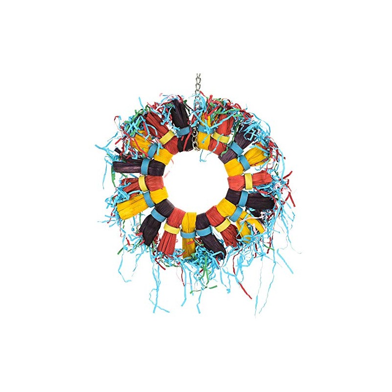 Paper Party Wheel Enrichment Natural Parrot Toy