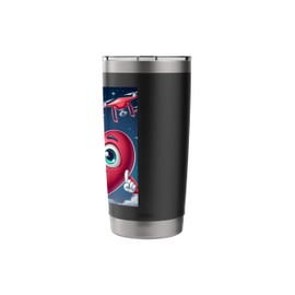 Valentines Day Heart Taking a Selfie UFOs Drones Funny Stainless Steel Insulated Tumbler