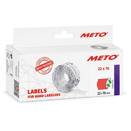 Meto 9506160 22 x 16 mm Hand Labelers - Fluor Red