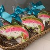 Gone Fishing Assortment- 6 Decorated Crunchy Shortbread Cookies Individually Wrapped