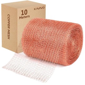 Copper Net, 12.5 cm x 10 m, 100% Pure Copper Net, Rolled Copper Braid, Gap Blocker for Building Holes, Protecting Seedlings and Seeds, Cleaning Barbecue, Filling Fabric Yourself