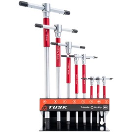 TUSK Spinning 3 way Speed Handle Hex Wrench Set 2mm, 2.5mm, 3mm, 4mm, 5mm, 6mm, 8mm, and 10mm.