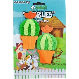 AE Cage Company Nibbles Barrel Cactus Loofah Chew Toy with Wood - 2/Pack (8 Packs)