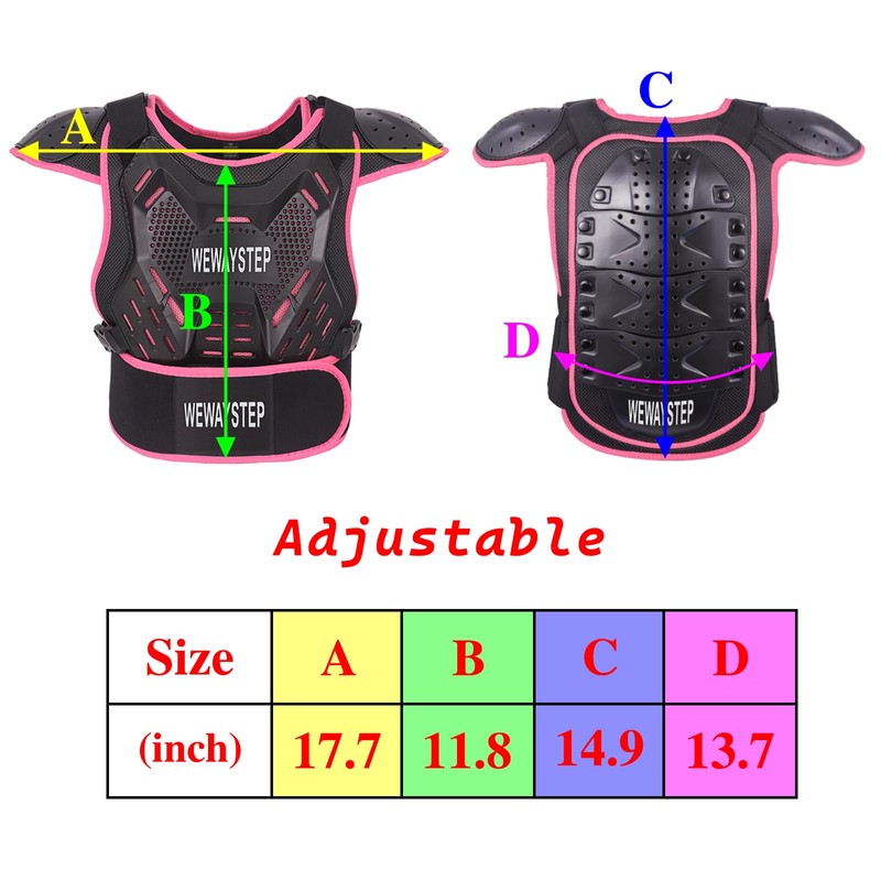 Kids' Dirt Bike Gear - Motorcycle Armor Vest with Chest,