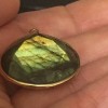 labradorite double sided elegant cut pendant