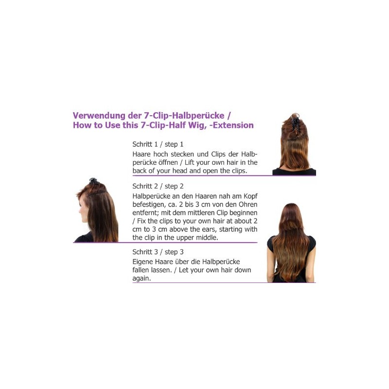 WIG ME UP - H9505-1 Clip-in Hairpiece with 7 Clips,