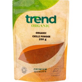 Trend Organic Chilli Powder | Premium Blend of Rich, Spicy Flavour | Certified Organic, Vegan, Non-GMO, No Additives or Preservatives | Ideal for Spicing Up Dishes, 250g