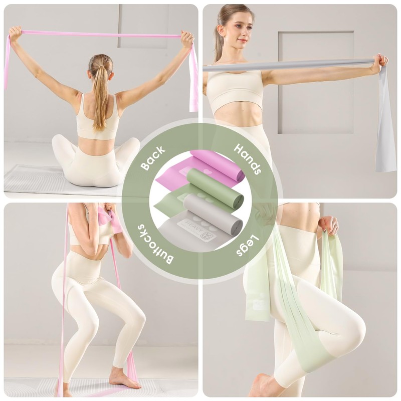 Chamgeco Professional Resistance Bands 3-Pack, Long TPE Elastic Exercise Bands