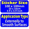 1 x Rear View Camera Recording Sticker Window CCTV Security