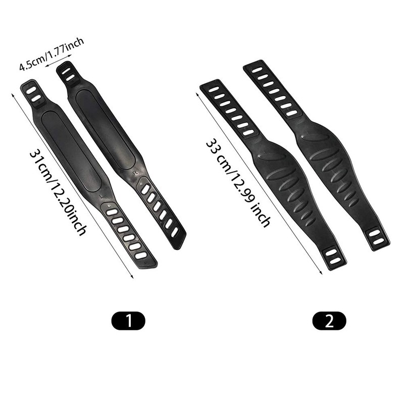 Pack of 2 Exercise Bikes, Pedal Straps, Durable, Adjustable Length,