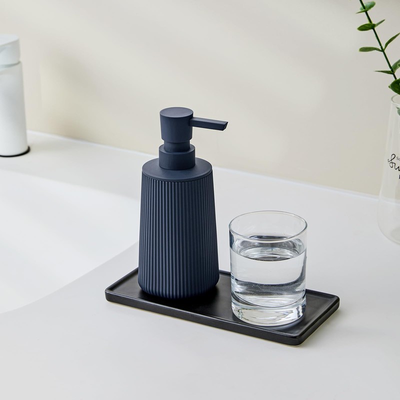 DAHACIS Blue Soap Dispenser, Modern Stylish Small Hand Dish Soap